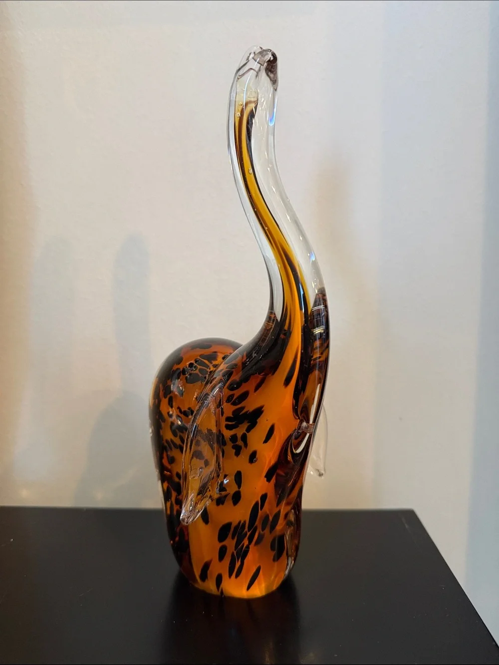 Vintage Murano Style Art Glass Elephant Figurine